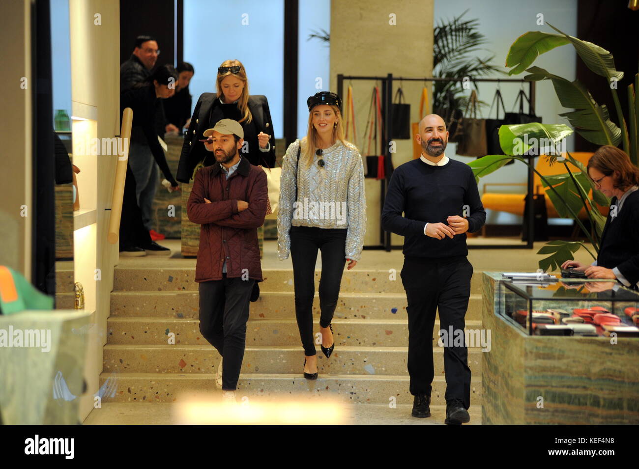 Milan, Chiara Ferragni shopping in the center with friends The famous Stock  Photo - Alamy