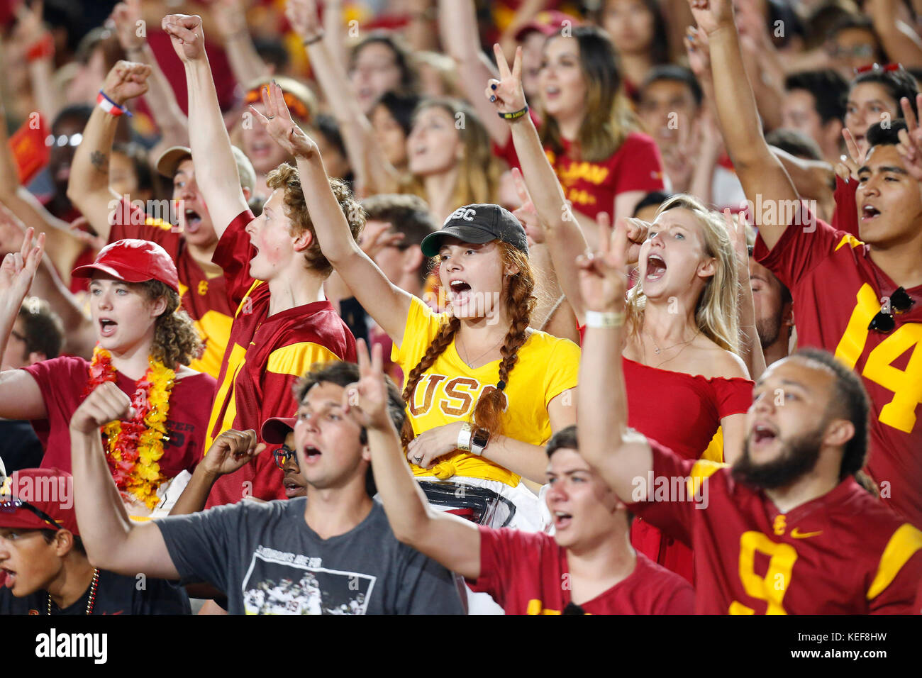 October 14, 2017 USC Trojans fans during the football game between the