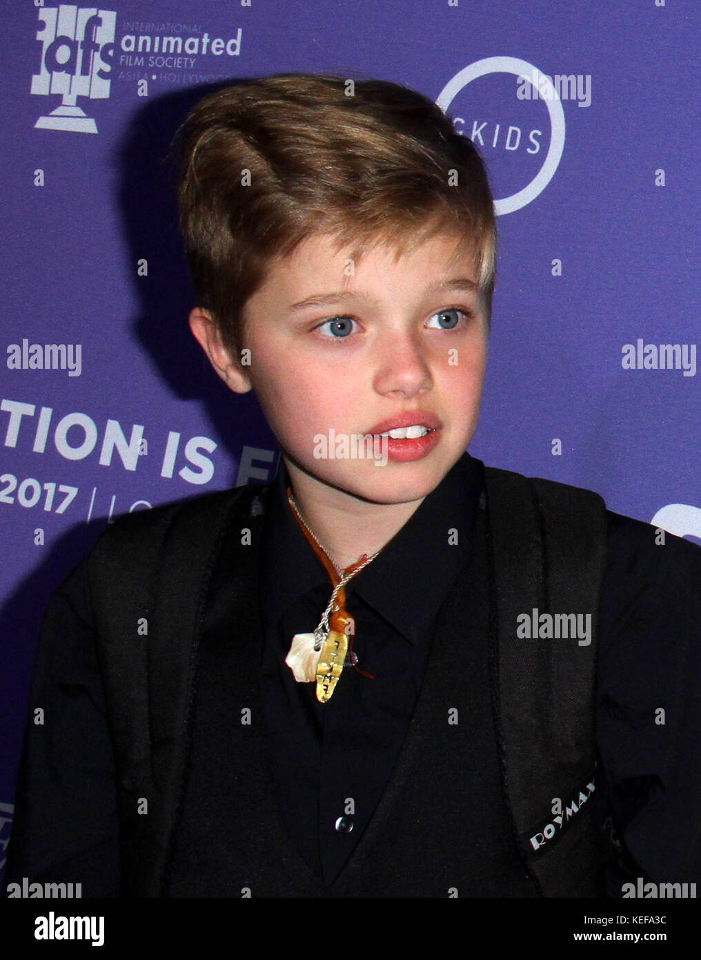 Hollywood, CA, USA. 20th Oct, 2017. Shiloh Jolie-Pitt. 'The Breadwinner'' U.S. Premiere held at the TCL Chinese 6 Theatre in Hollywood. Photo Credit: AdMedia Credit: AdMedia/ZUMA Wire/Alamy Live News Stock Photo