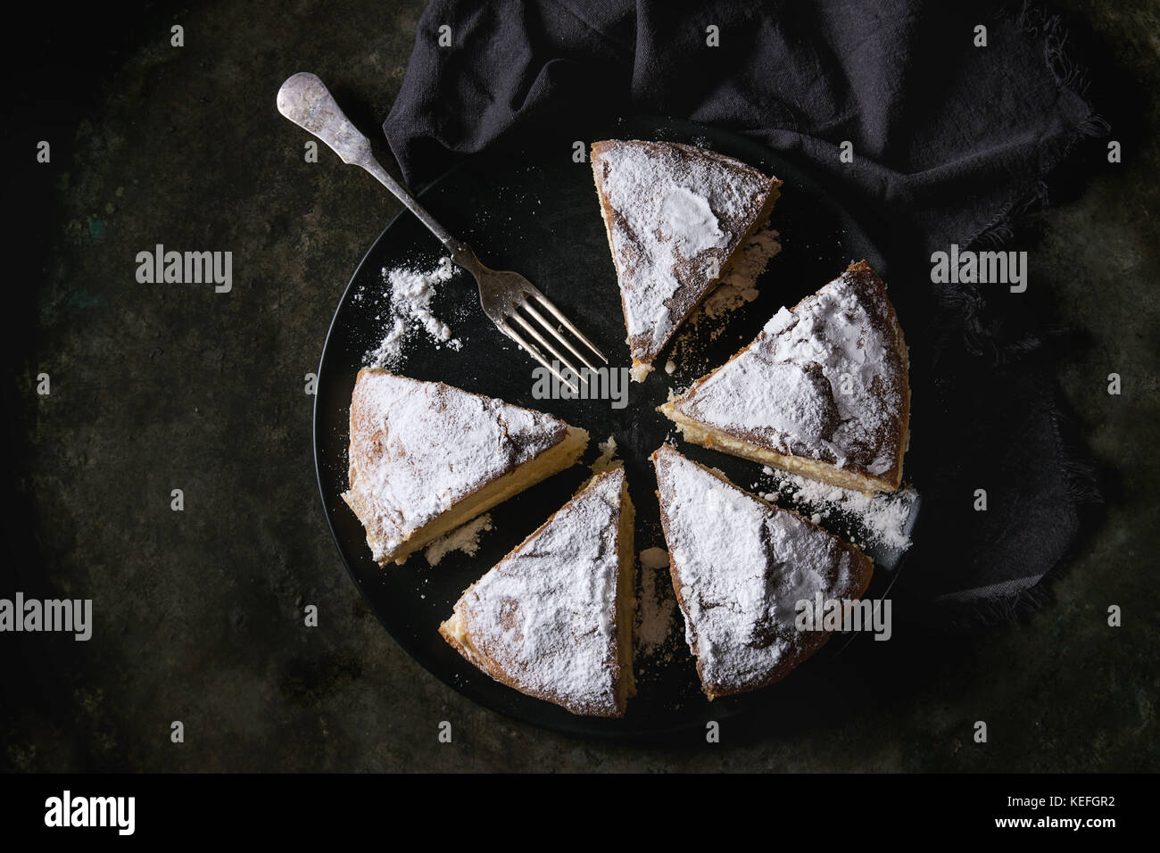 Sliced homemade pie Stock Photo - Alamy