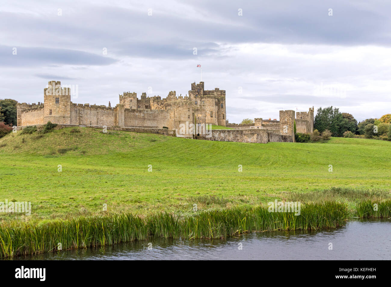 Alnwick Castle, Alnwick, Northumberland, England, UK Stock Photo