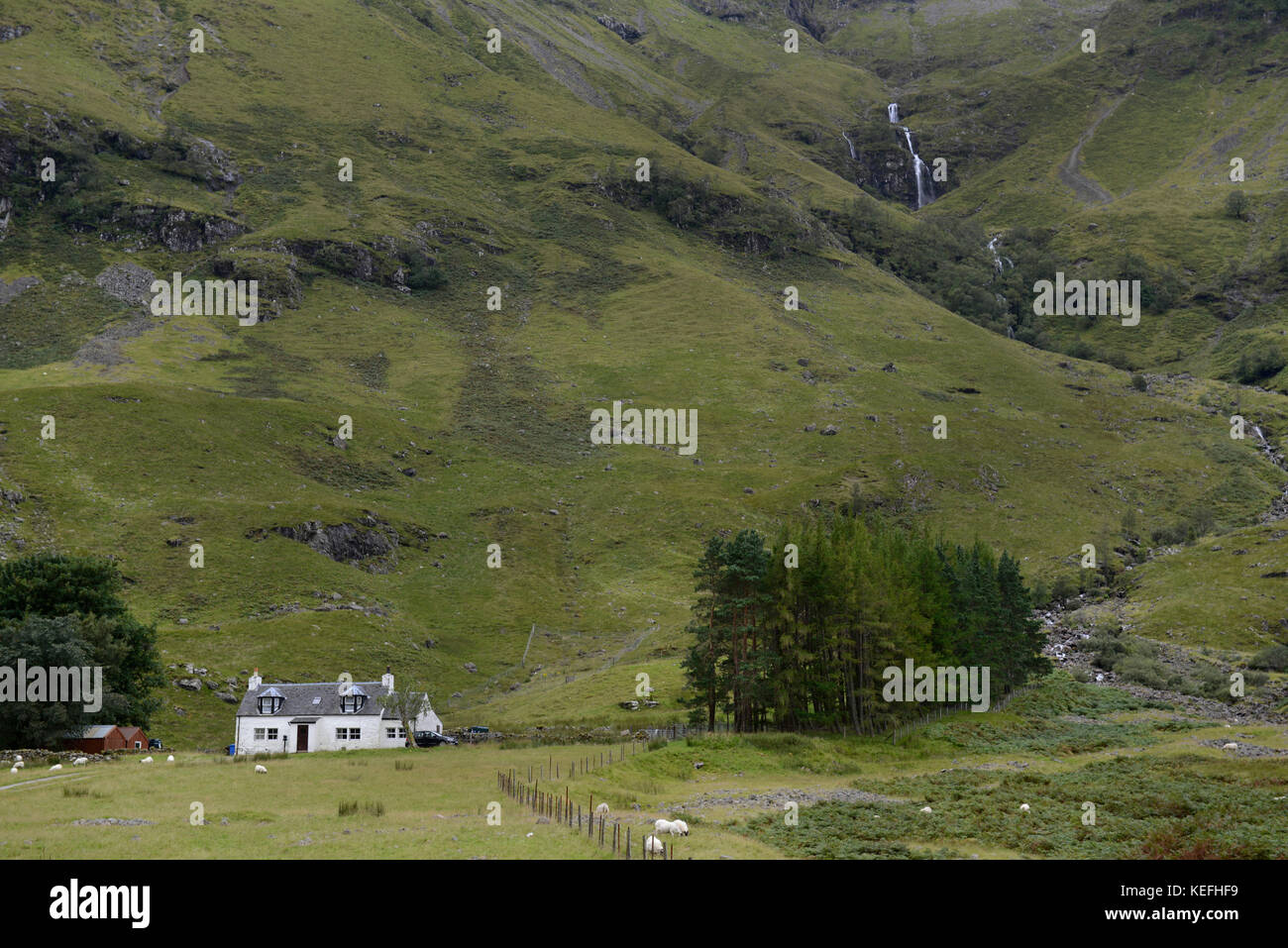 Scottish Highlands.  Near Glencoe, Scotland.  Mountain Pass. Stock Photo