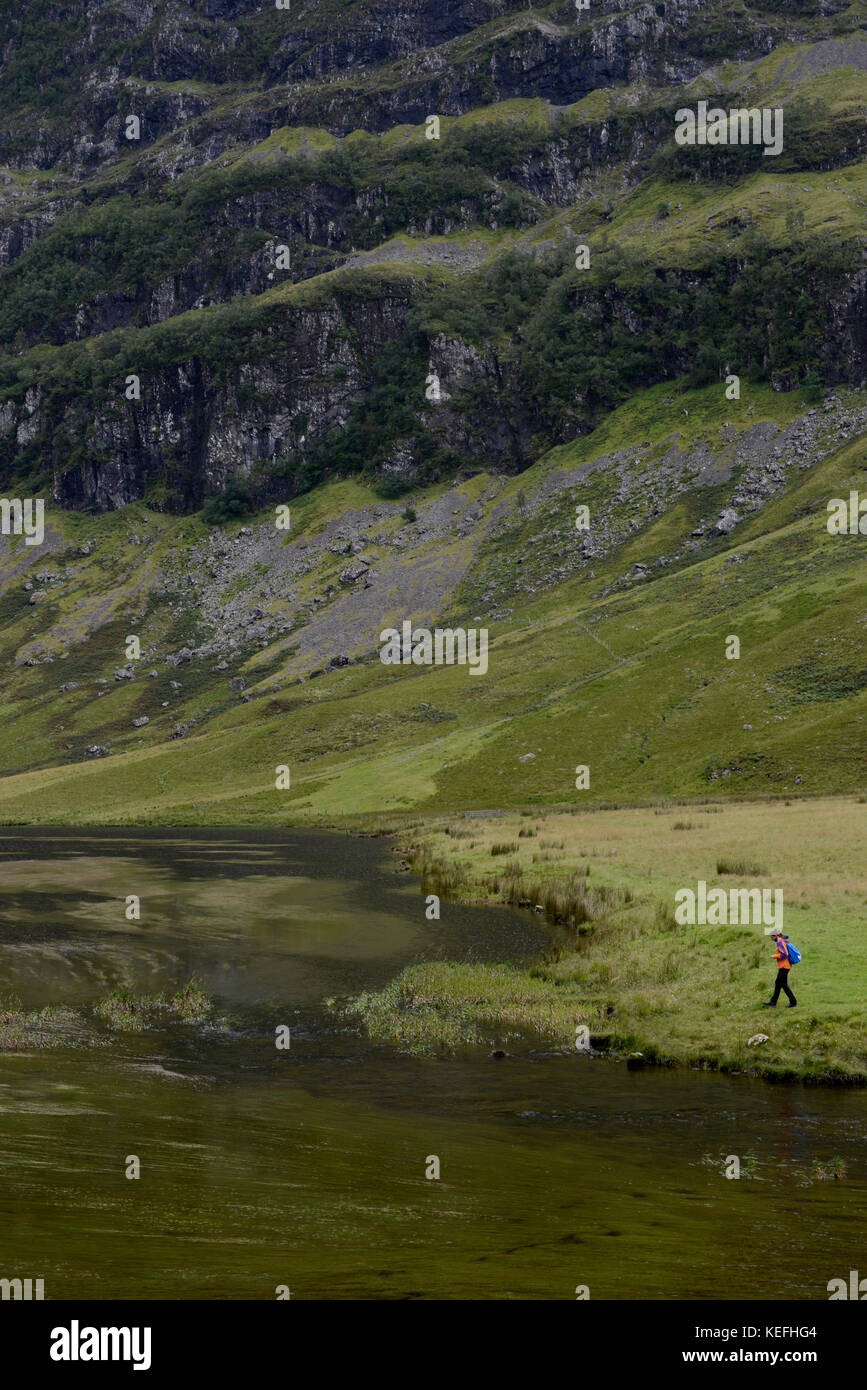 Scottish Highlands.  Near Glencoe, Scotland.  Mountain Pass. Stock Photo