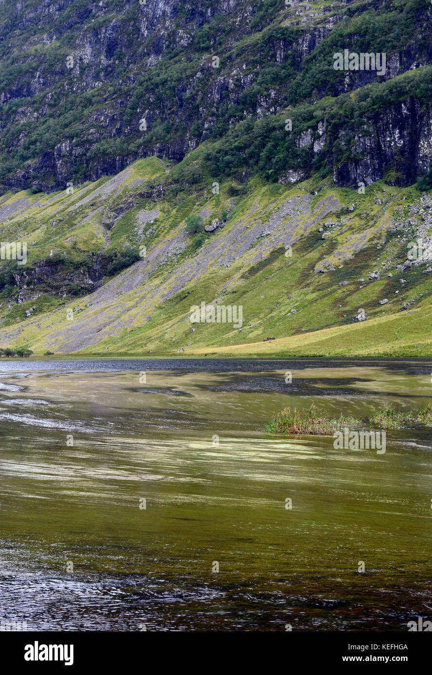 Scottish Highlands.  Near Glencoe, Scotland.  Mountain Pass. Stock Photo