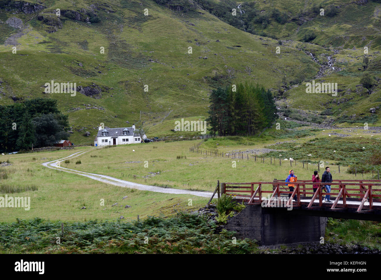 Scottish Highlands.  Near Glencoe, Scotland.  Mountain Pass. Stock Photo
