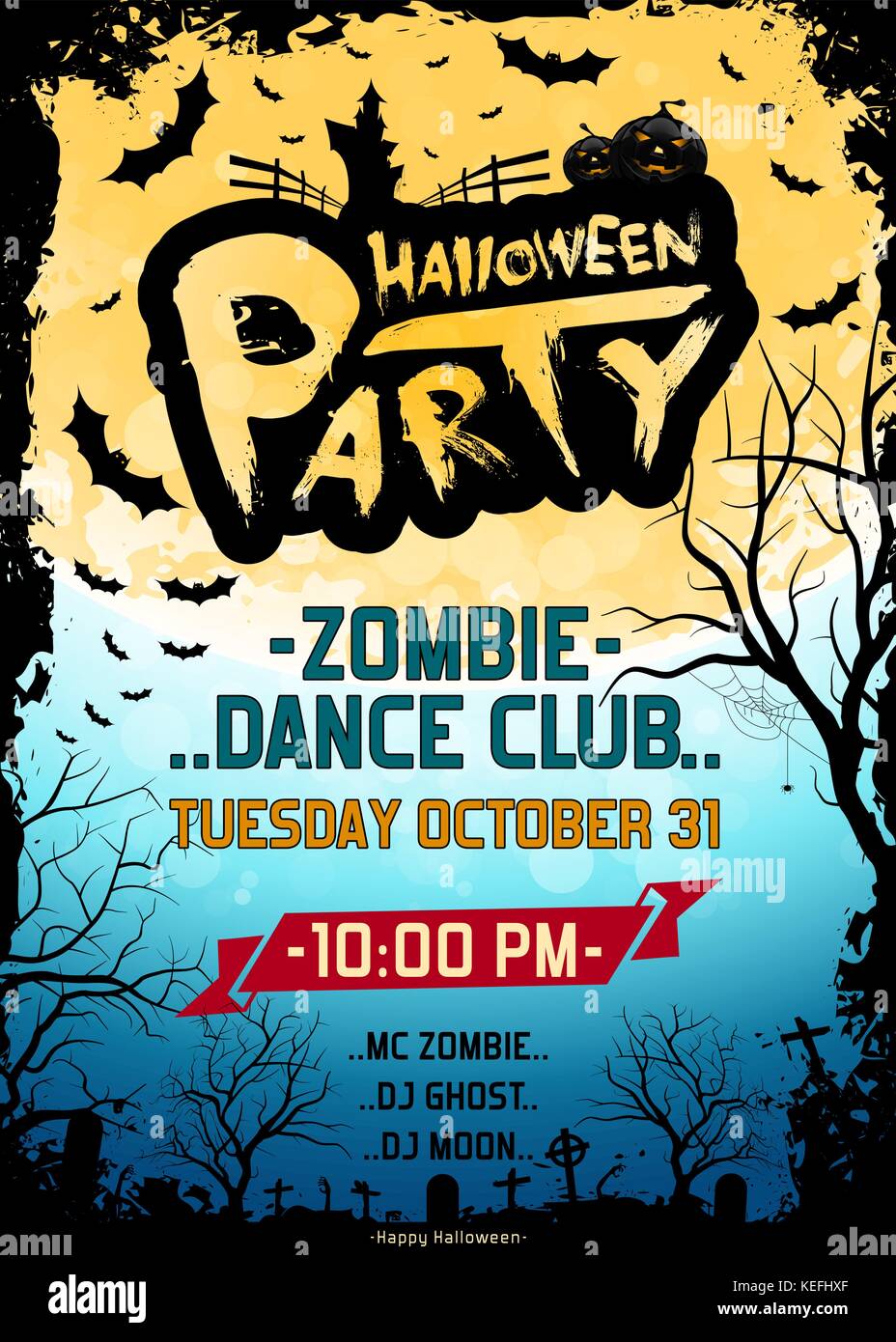 Halloween Party Poster Stock Vector Image & Art Alamy