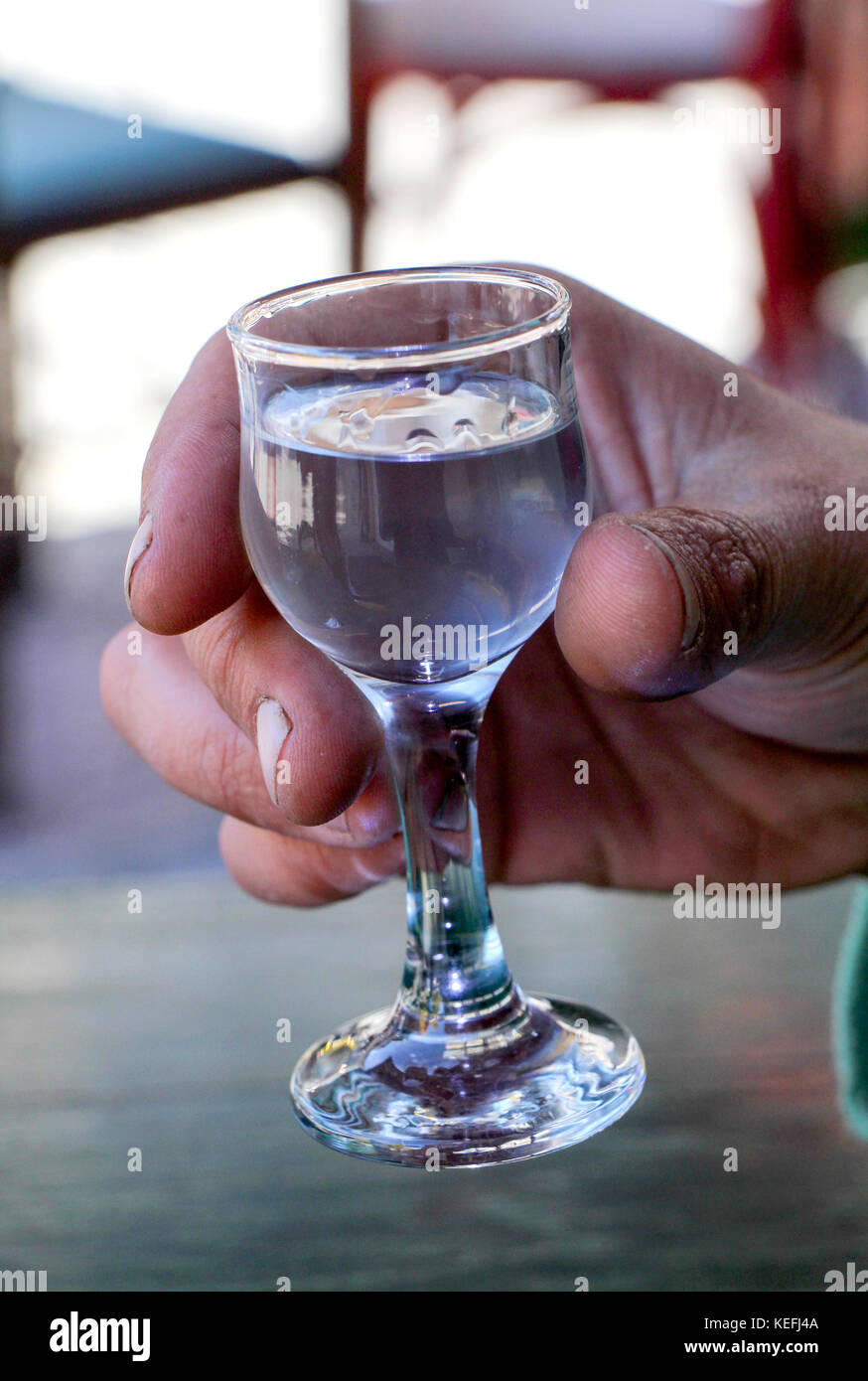 Macedonia Rakia Getting served at bar hi-res stock photography and images - Alamy