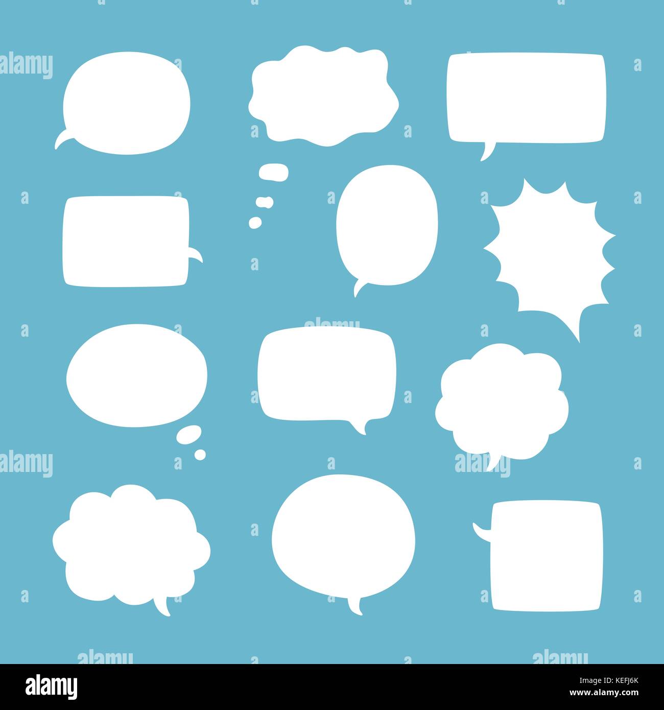 Blank empty white speech bubbles Stock Vector Image & Art - Alamy