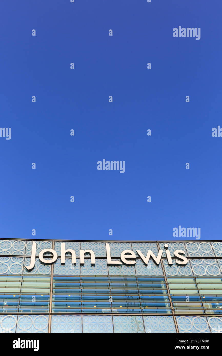 John Lewis store sign and corporate branding outside the department