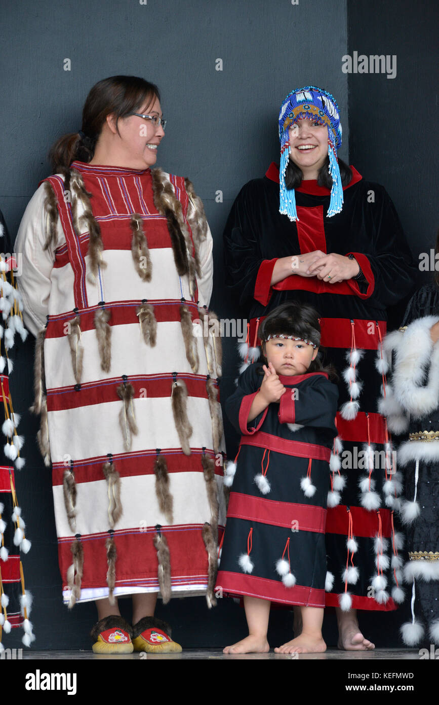 Alaska Native American Dancers, Palmer, Alaska, USA Stock Photo - Alamy