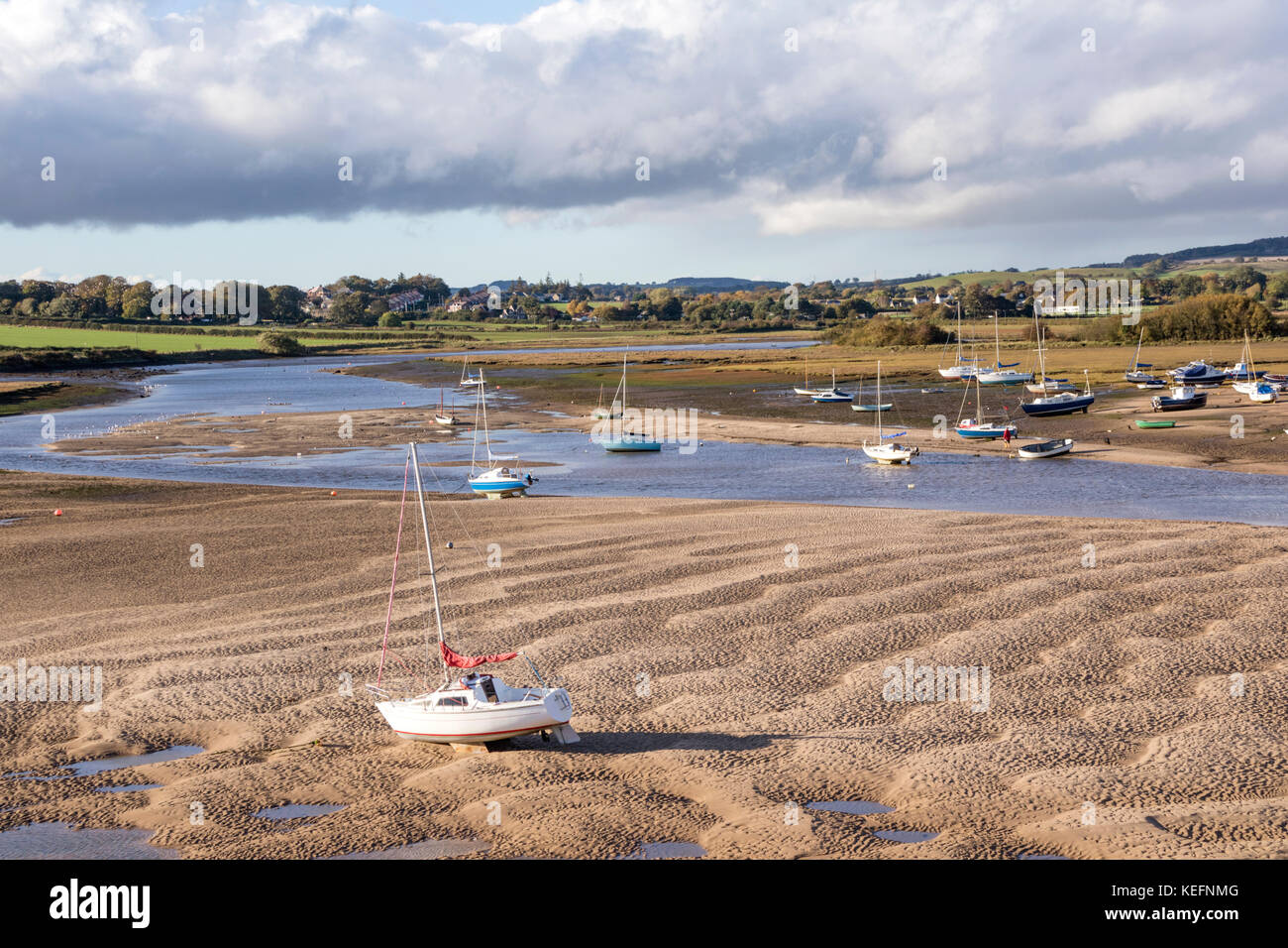 Alnmouth on the River Aln estuary, Northumberland, England, UK Stock