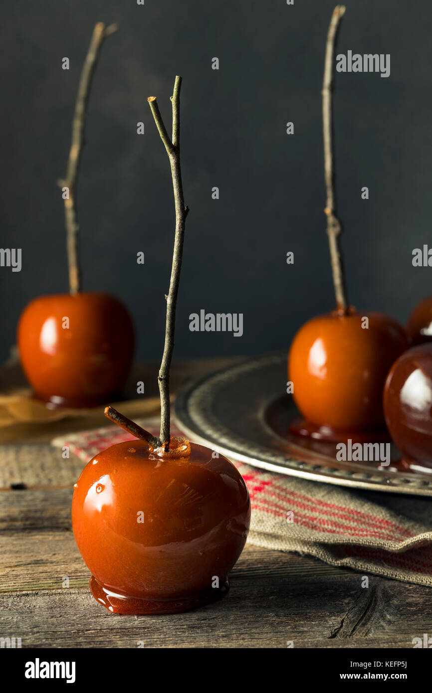 Gourmet Sweet Fancy Candy Apples for Halloween Stock Photo Alamy