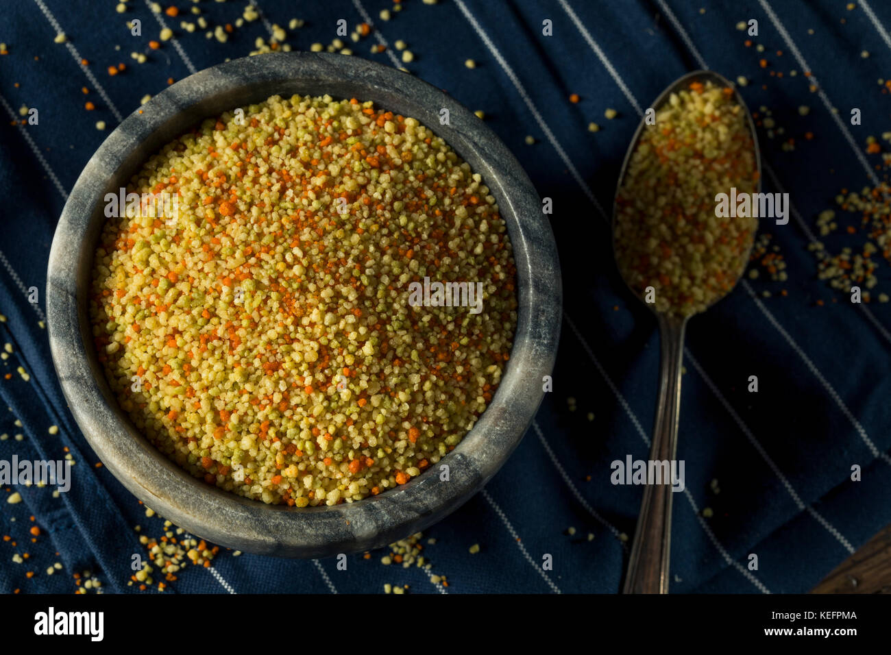 Raw Organic Dry Tri Color Couscous in a Bowl Stock Photo Alamy
