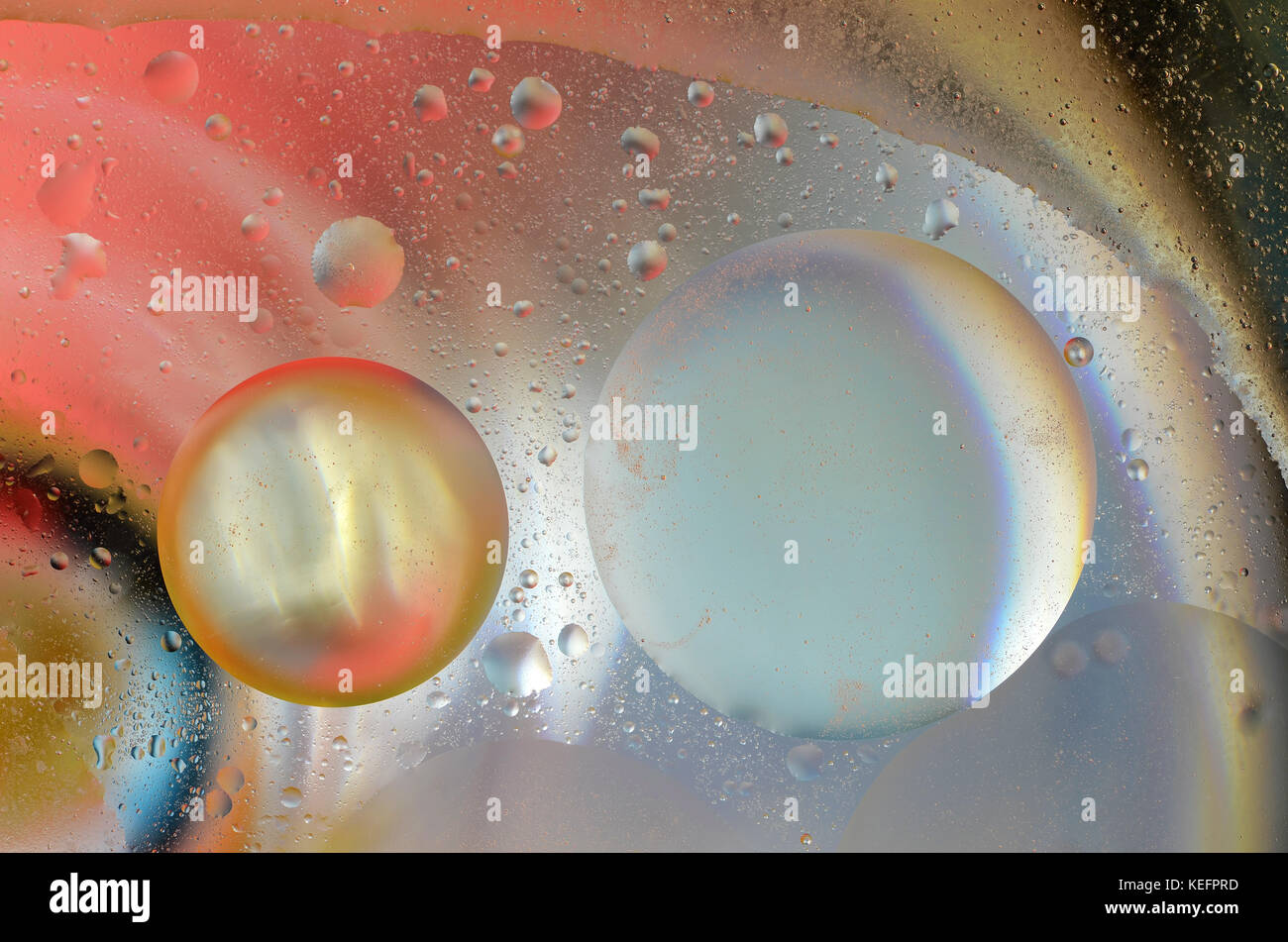 oil drops on water Stock Photo Alamy