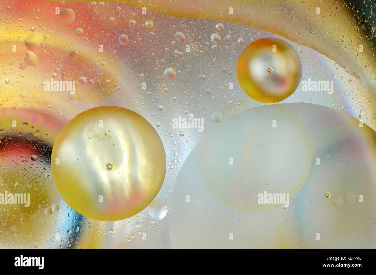 oil drops on water Stock Photo Alamy
