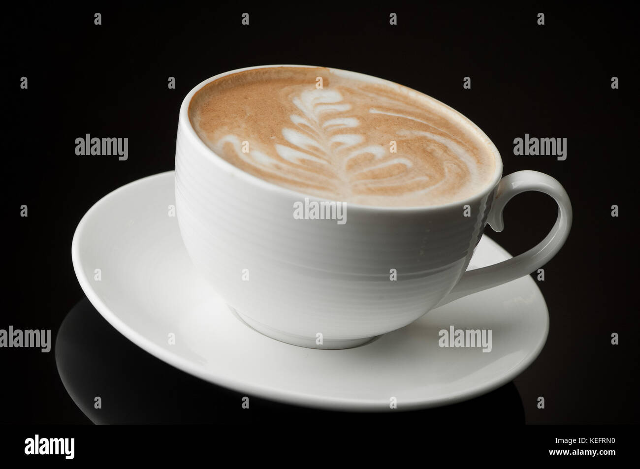 white coffee cup and saucer Stock Photo Alamy