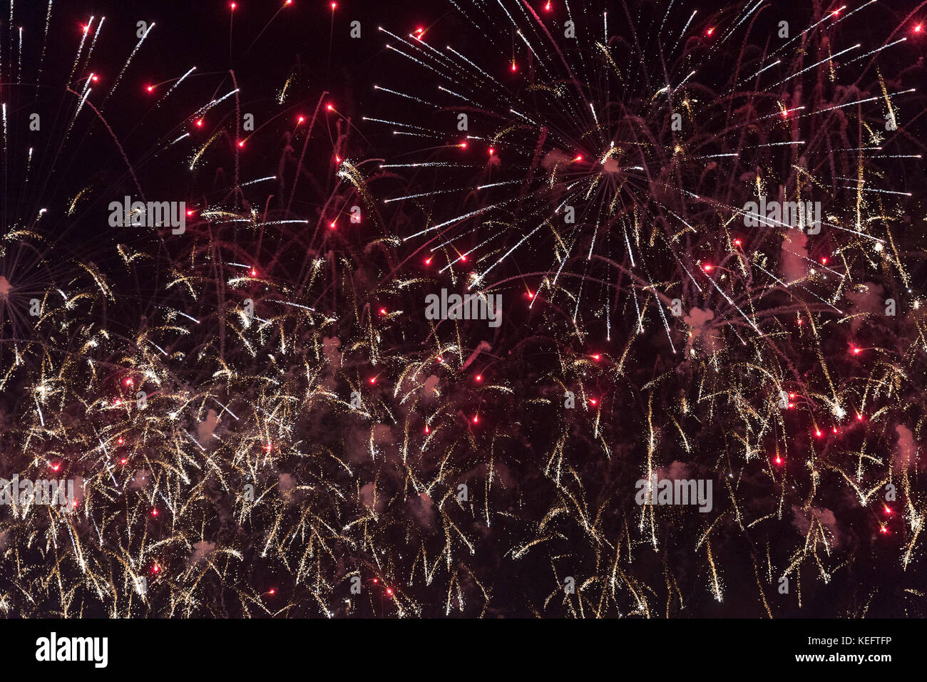 Fireworks in the night sky at the festival Stock Photo - Alamy
