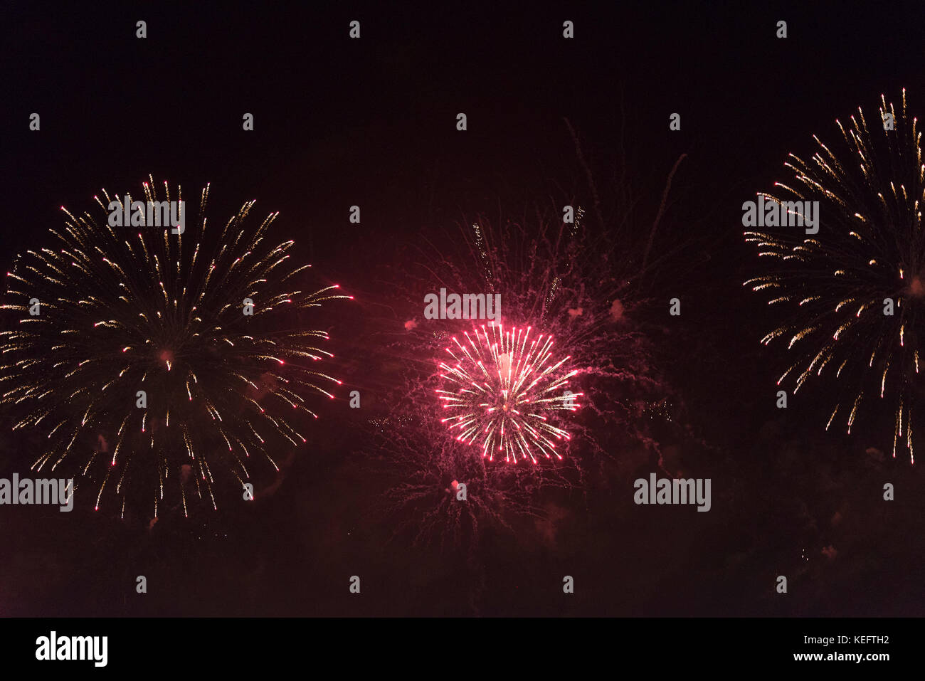 Fireworks in the night sky at the festival Stock Photo - Alamy