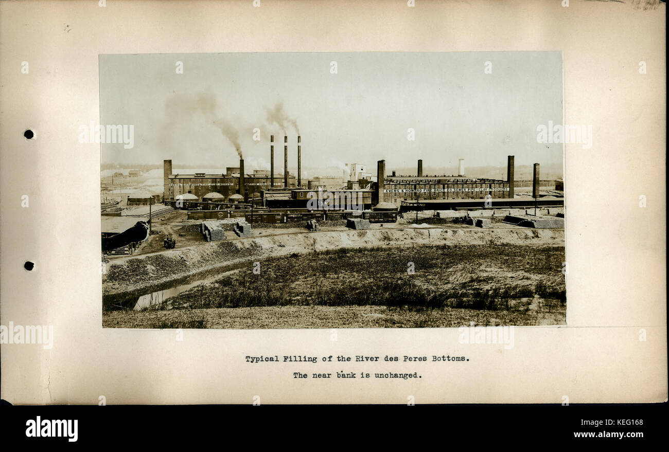 Typical Filling of the River des Peres Bottoms. The near bank is unchanged. Stock Photo