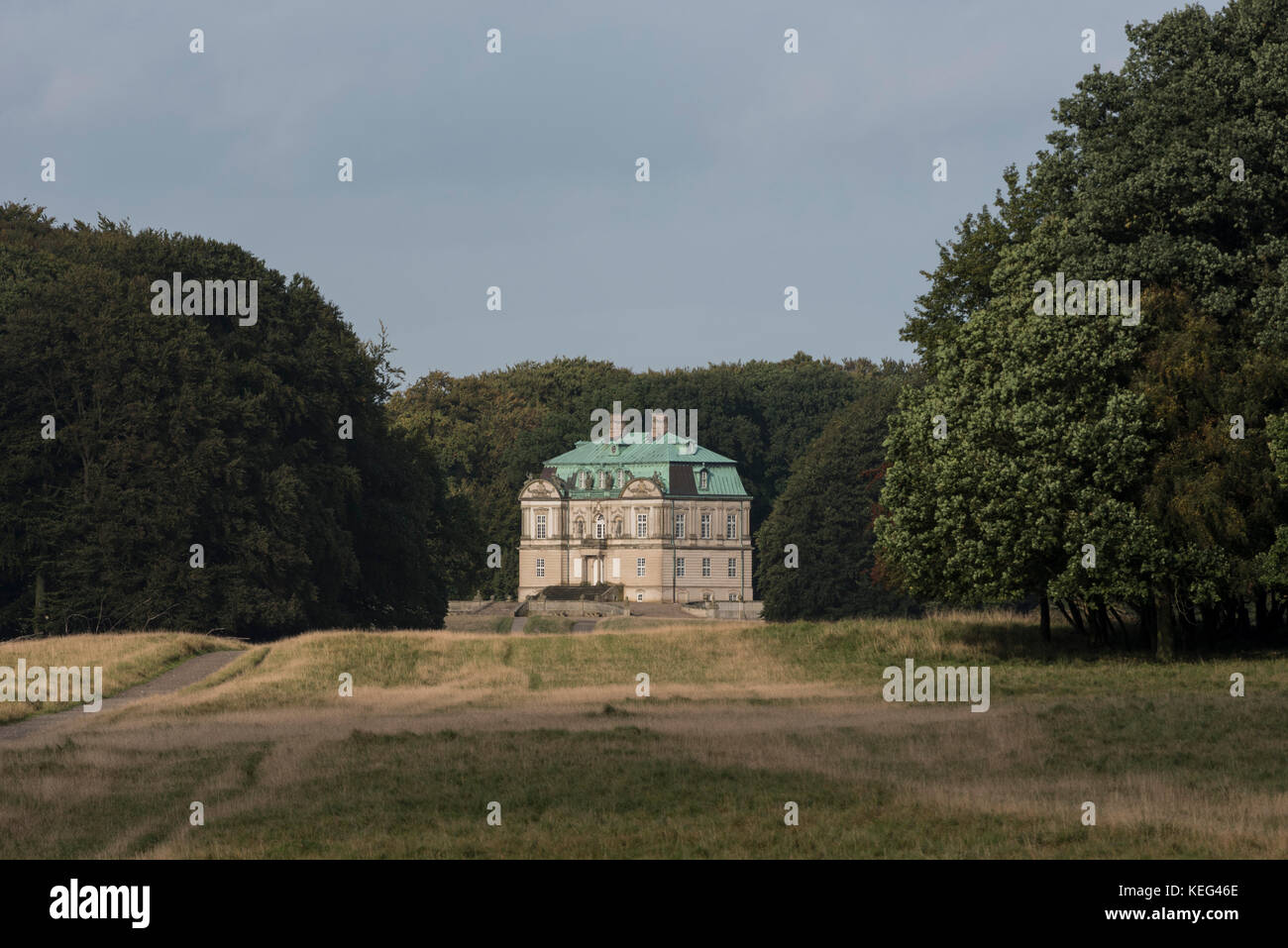 The Hermitage, Hunting Lodge in Royal Deer Park Klampenborg, Copenhagen, Sjaelland, Denmark Stock Photo