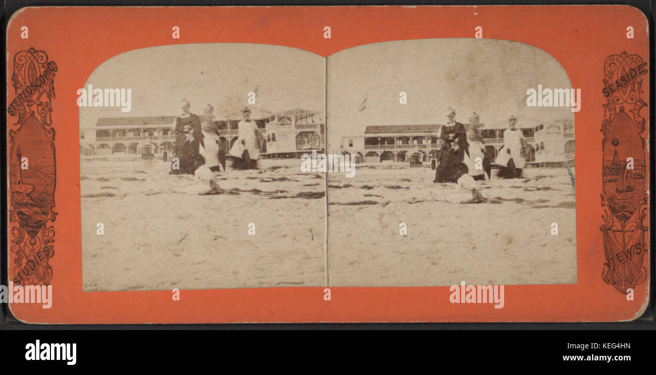 Feltman's Hotel. (West Brighton Beach, Coney Island), from Robert N. Dennis collection of stereoscopic views Stock Photo
