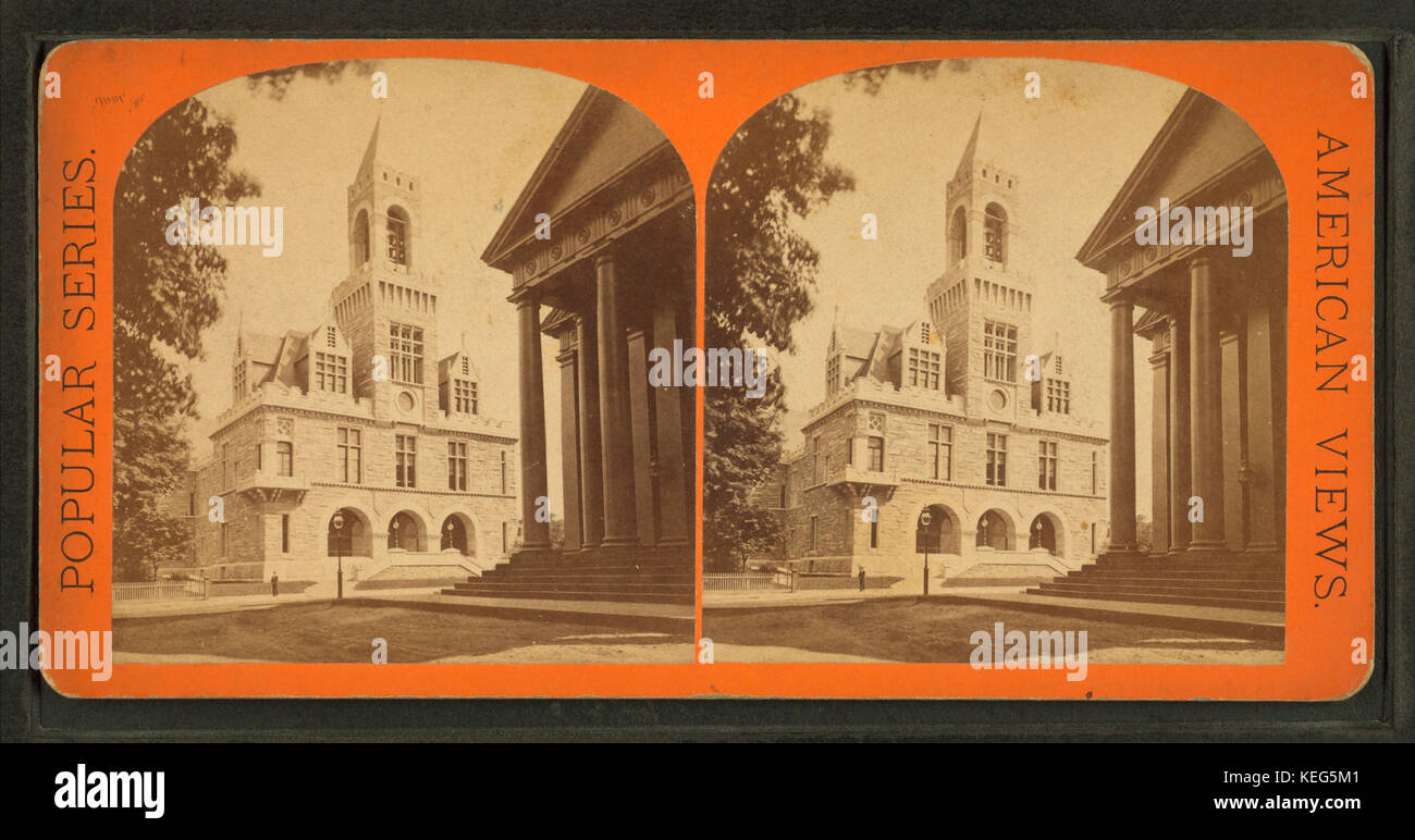 Hampden County Court House  First Church on the right, by E. & H.T. Anthony (Firm) 2 Stock Photo