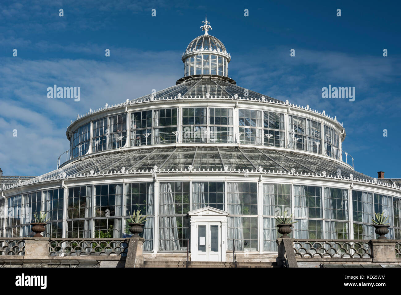 Palm House or Palmehus, greenhouse in the Botanic Gardens, Copenhagen, Denmark, Europe Stock Photo
