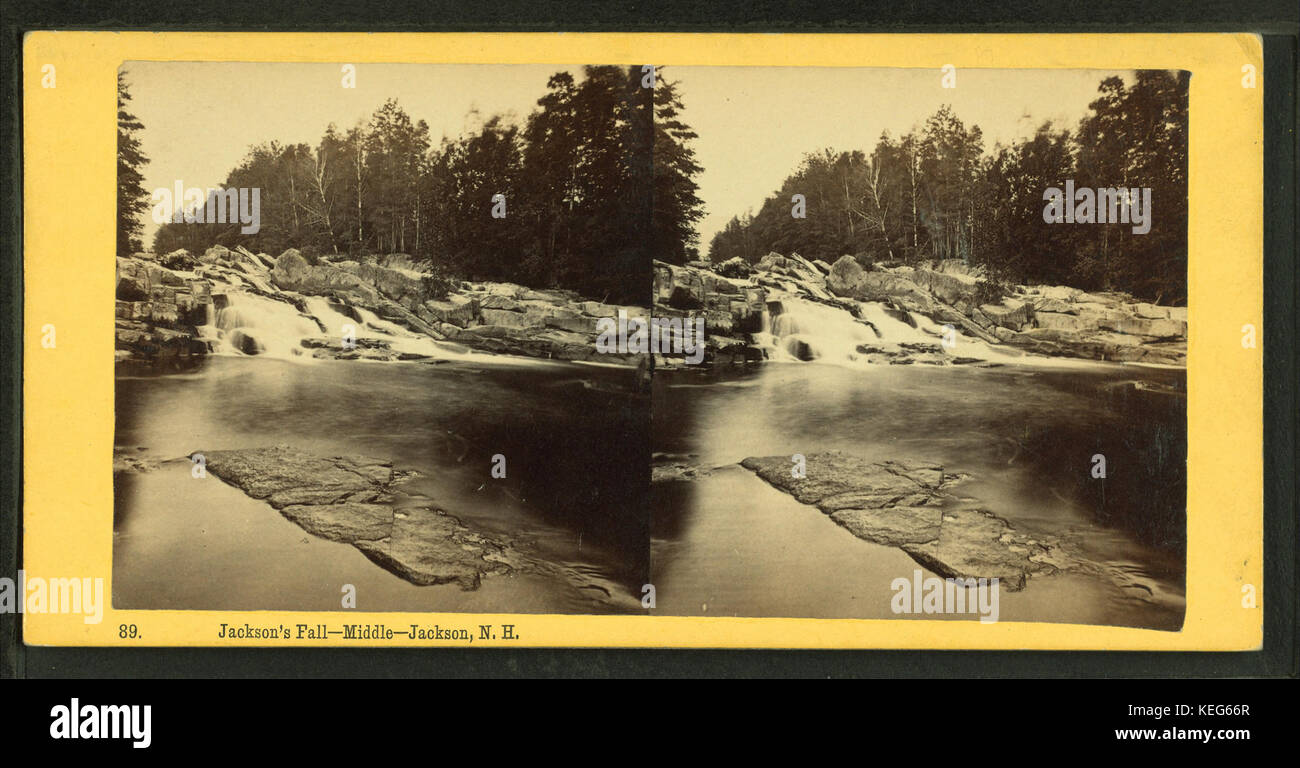Jackson Falls, Middle, Jackson, N.H, from Robert N. Dennis collection of stereoscopic views Stock Photo