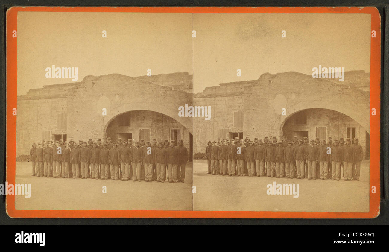 Kiowa, Comanchee, and Caddoc Indians, confined in Fort Marion. St. Augustine, Florida, from Robert N. Dennis collection of stereoscopic views Stock Photo