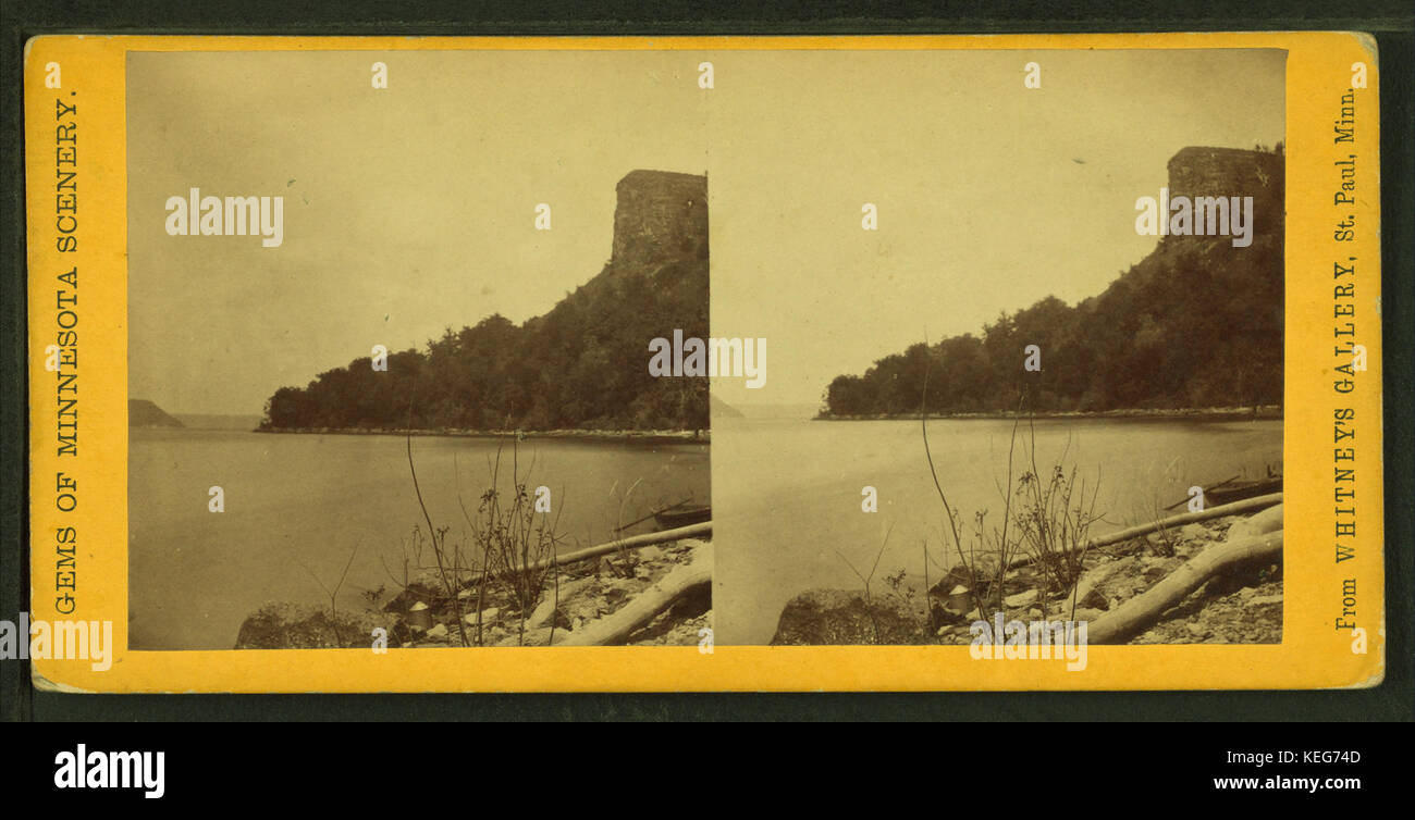 Maiden rock, lake Pepin, by Whitney's Gallery Stock Photo Alamy