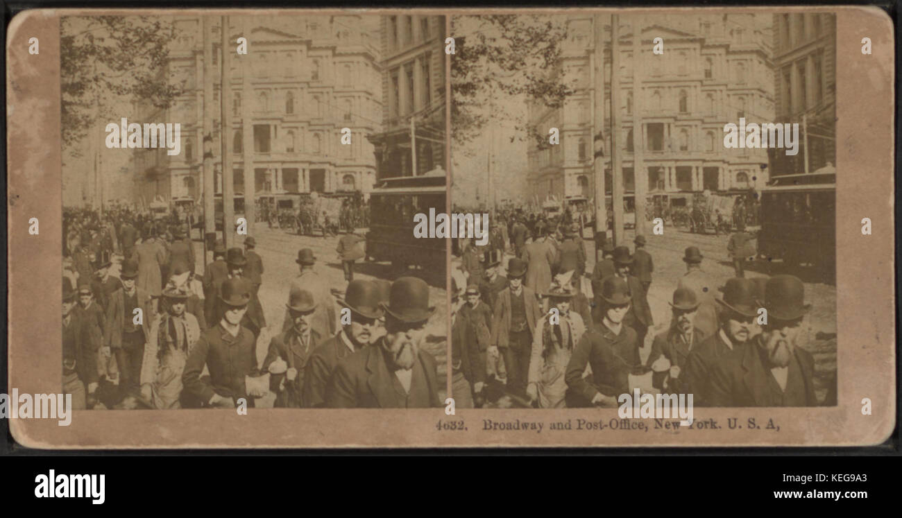 Broadway and post office, New York, U.S.A, by Kilburn, B. W. (Benjamin