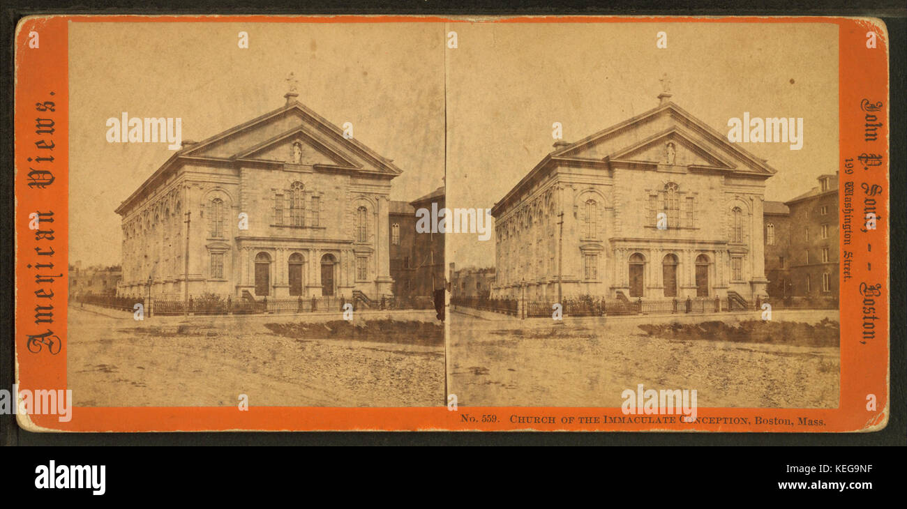 Church of the Immaculate Conception, Boston, Mass, by Soule, John P., 1827-1904 2 Stock Photo