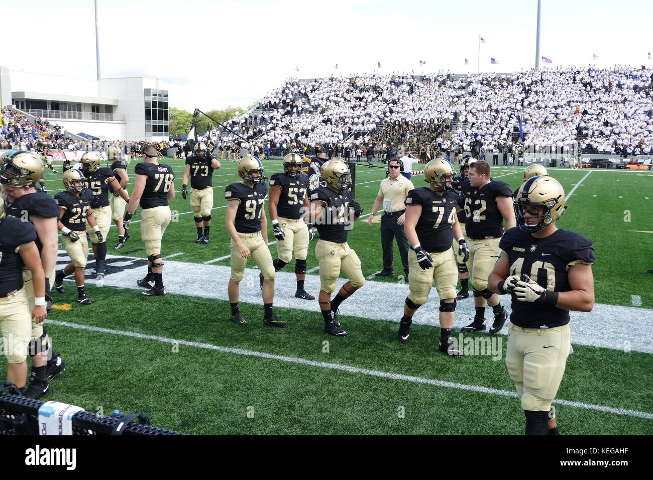 Football players for West Point Military Academy game Stock