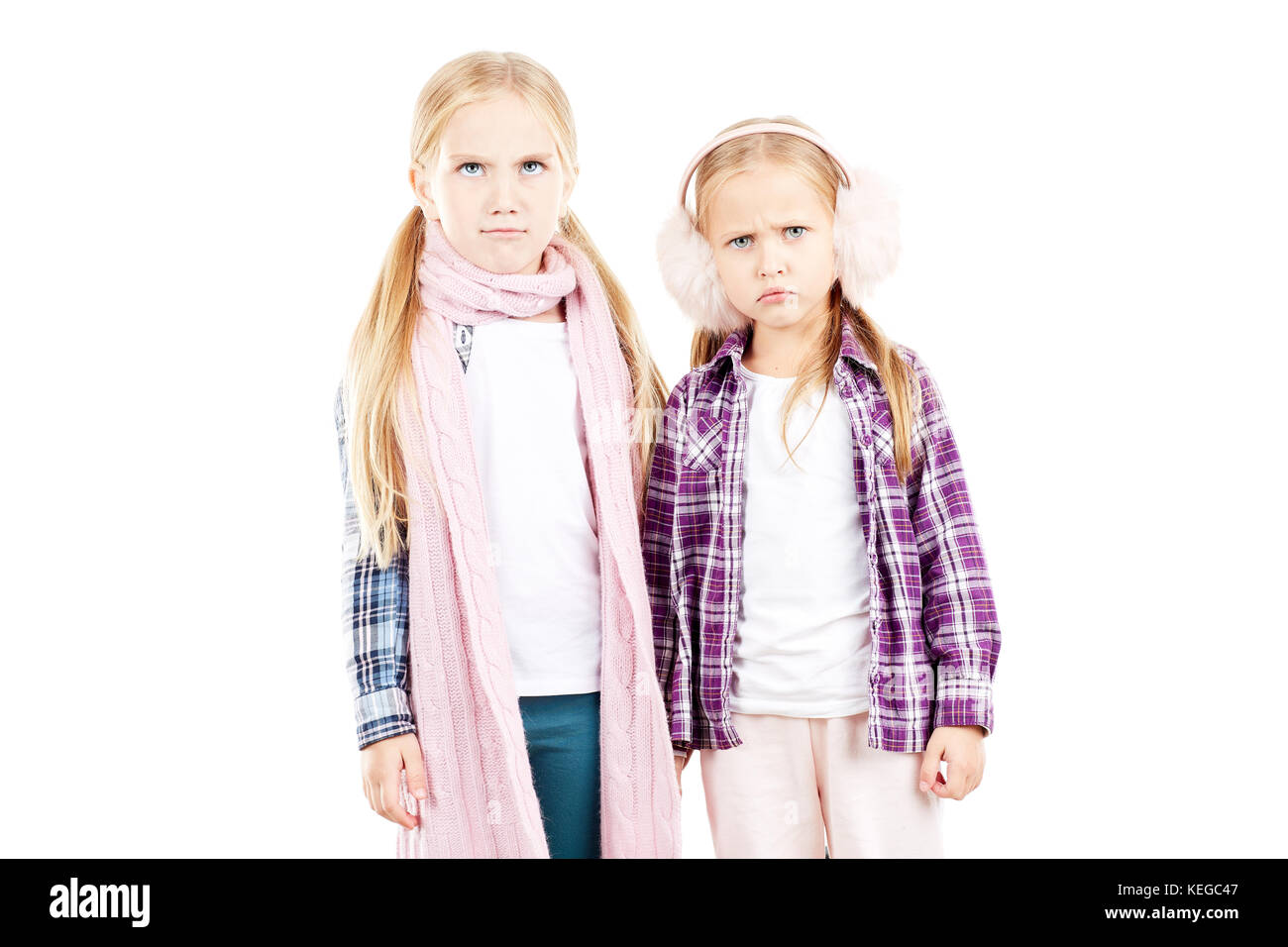 Blonde little sisters Stock Photo Alamy