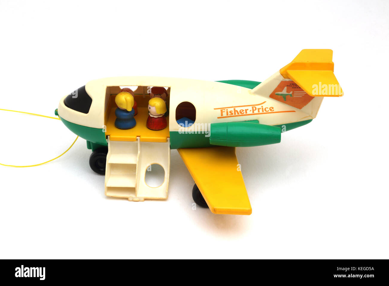 Vintage 1980's Fisher-Price Pull Along Aeroplane Toy Stock Photo - Alamy