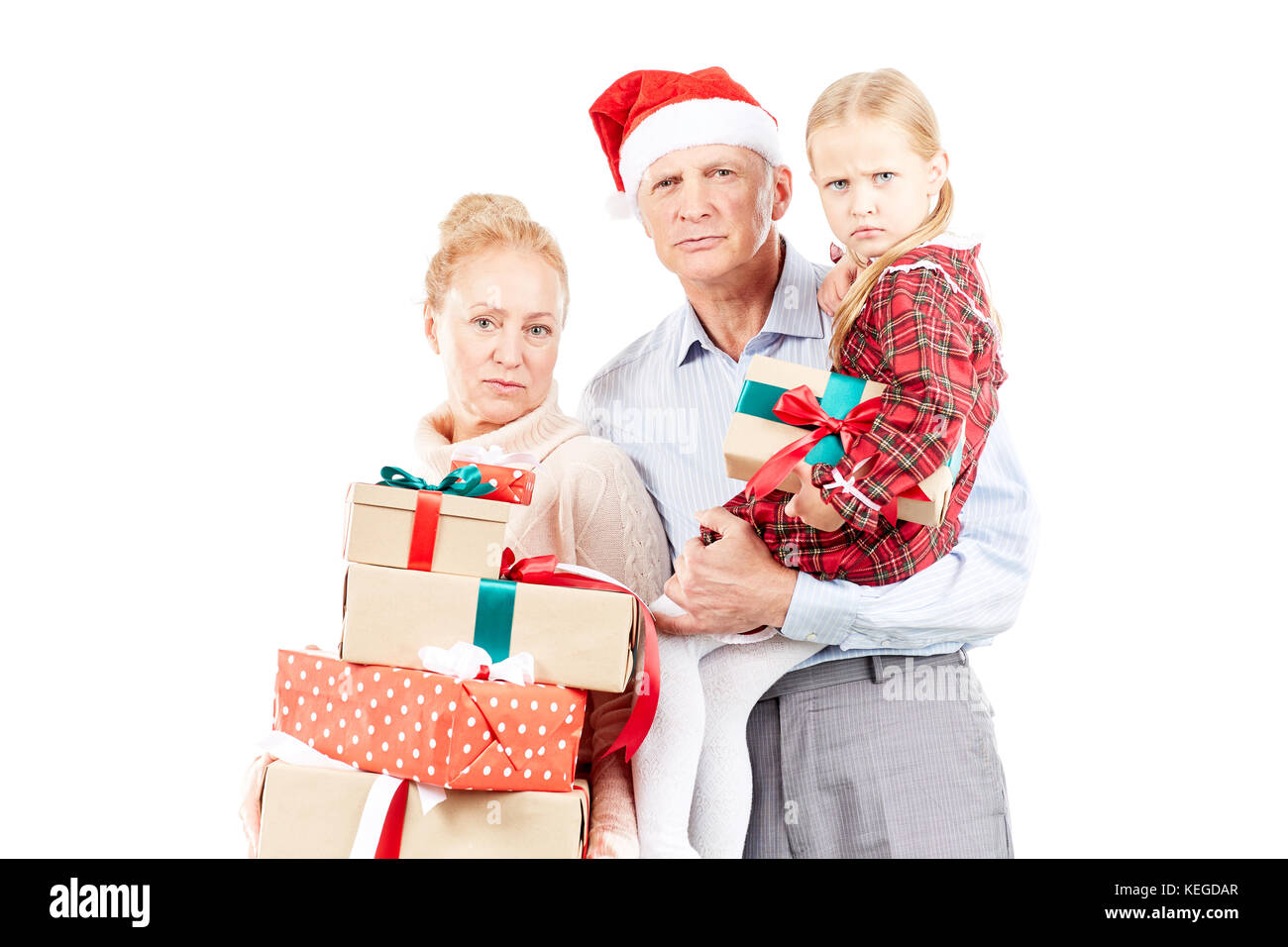 Christmas with grandparents Stock Photo - Alamy