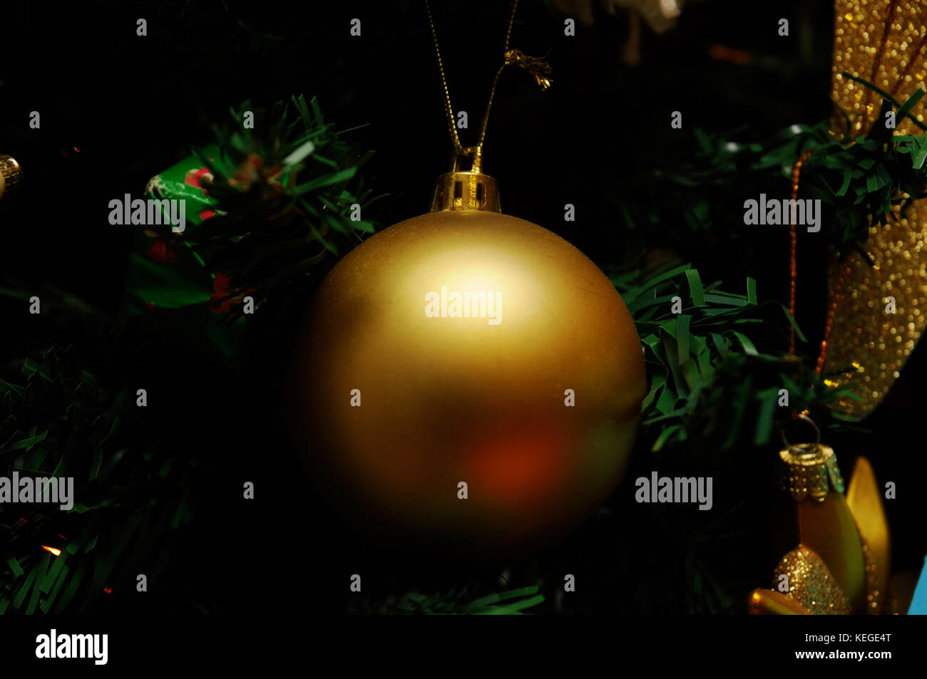 Gold bauble hi-res stock photography and images - Alamy