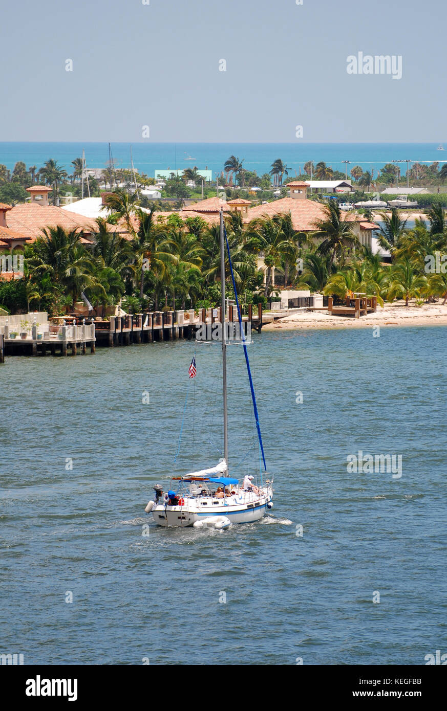 Sailboat in Florida Stock Photo Alamy