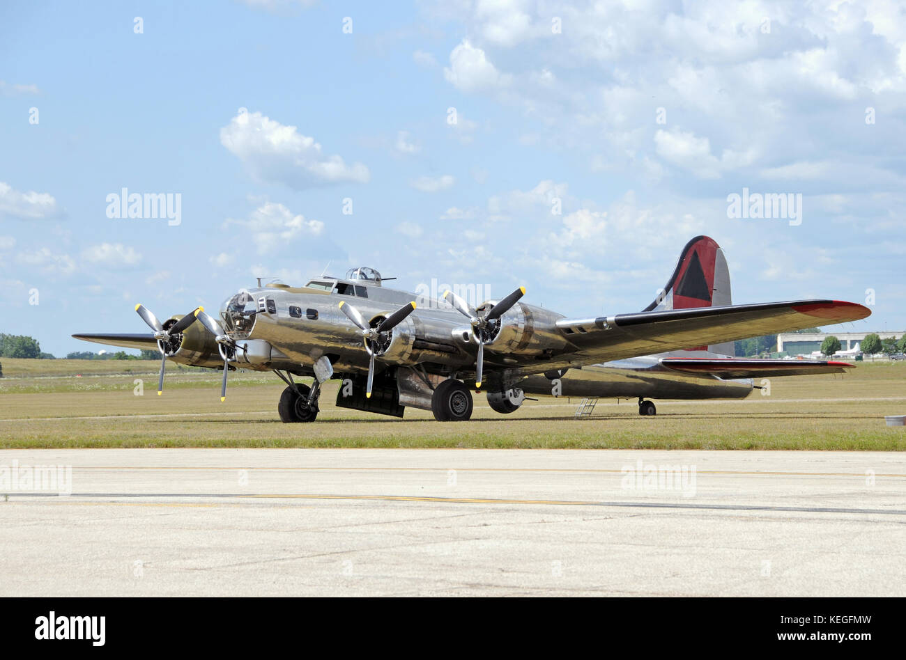 Legendary American B-17 Flying Fortress bomber used in World War II Stock Photo