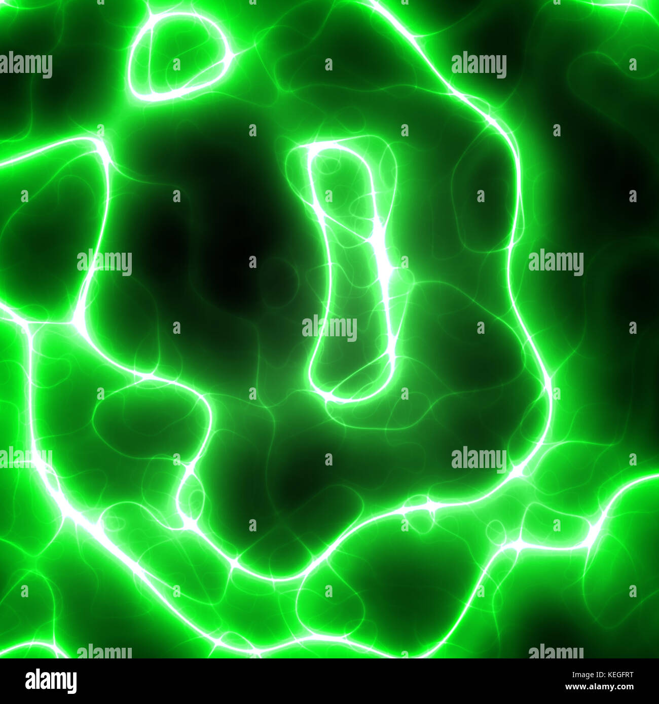 Green electromagnetic field rendering for background Stock Photo