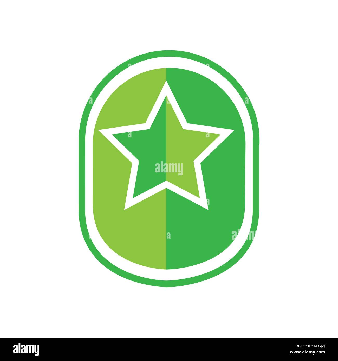 Green Star Army Badge Stock Vector Image & Art - Alamy