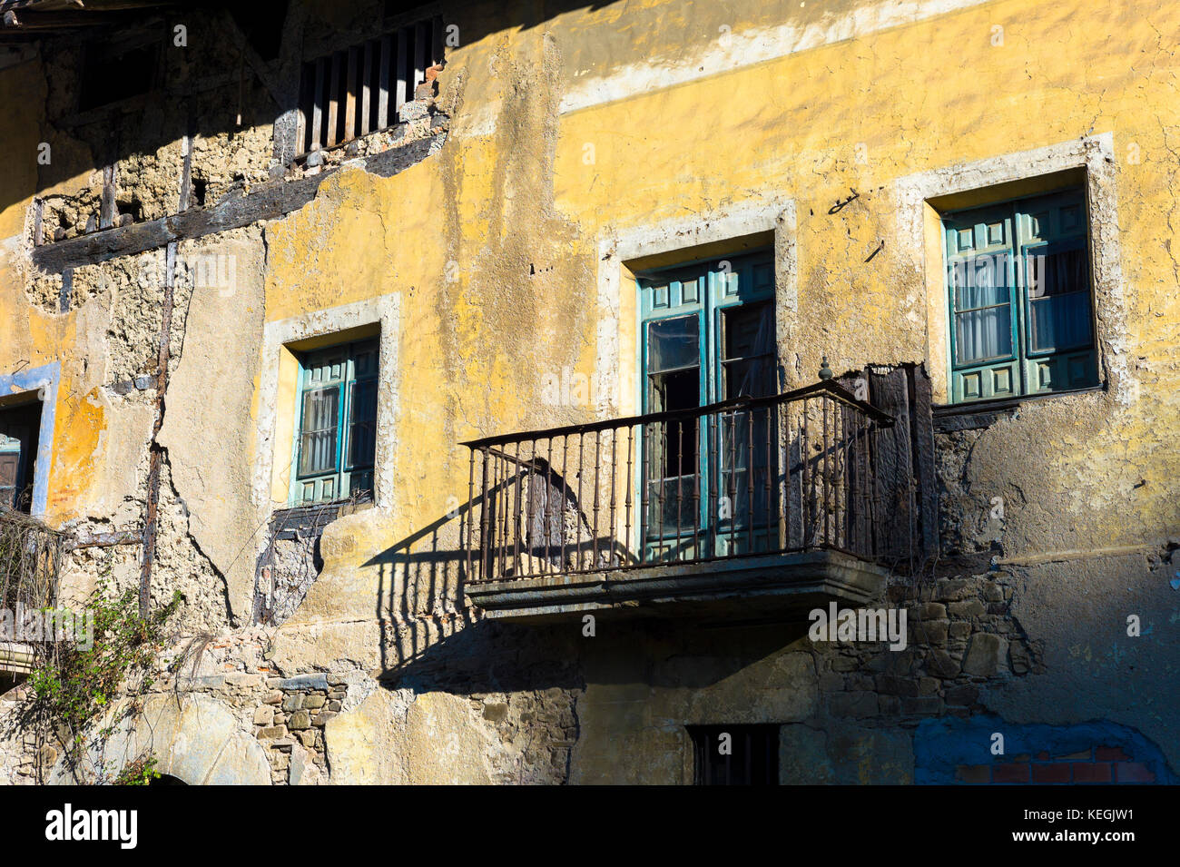 Traditional Basque architecture near Orozko in the Biskaia Basque region of Northern Spain Stock Photo