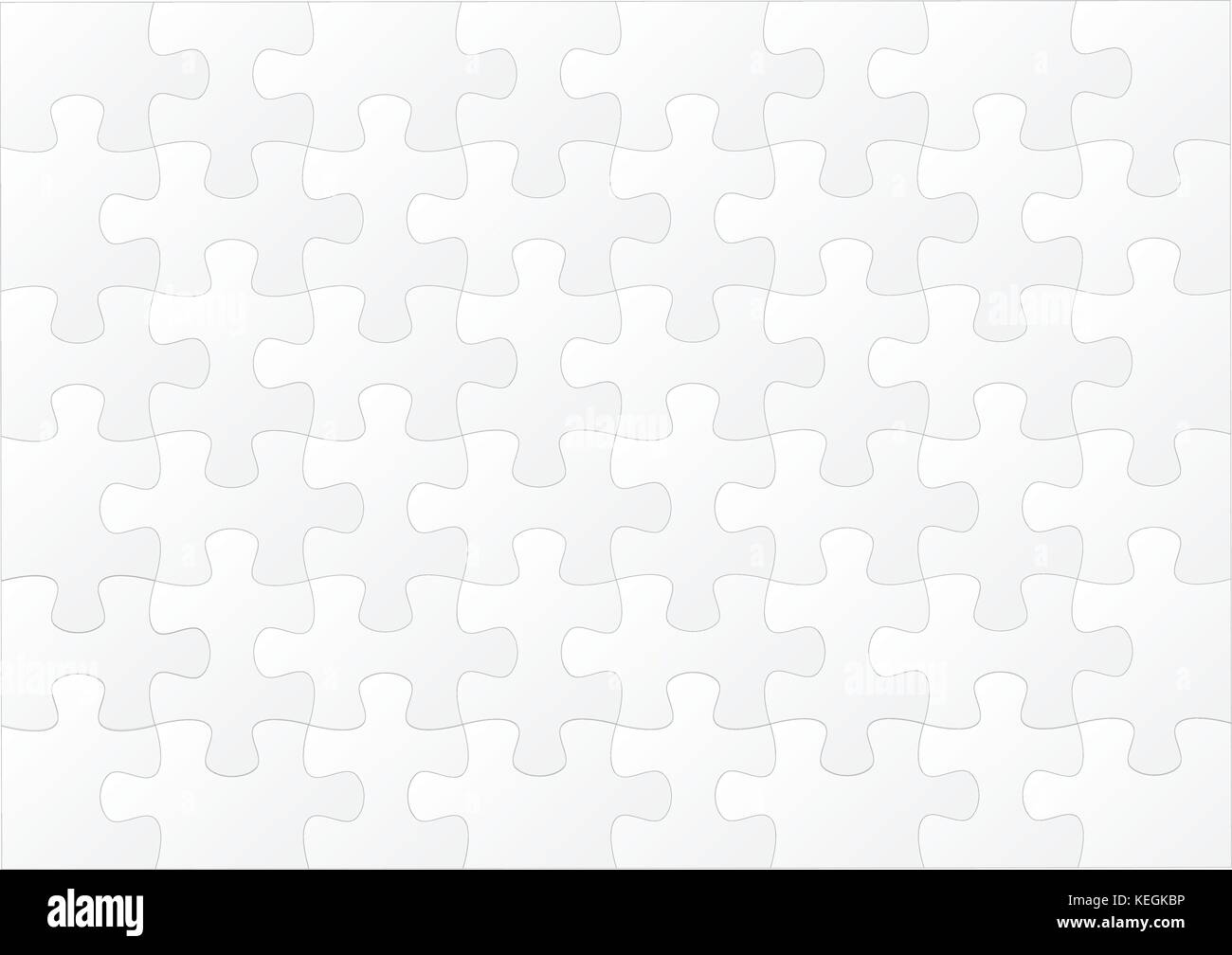 Horizontal white empty puzzle game background in vector format Stock Vector