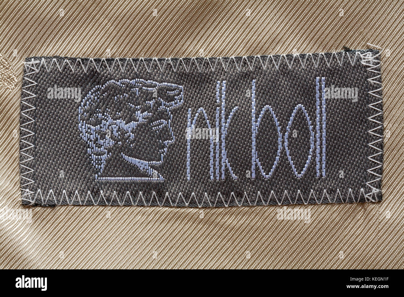 Nik Boll label in mans clothing Stock Photo - Alamy