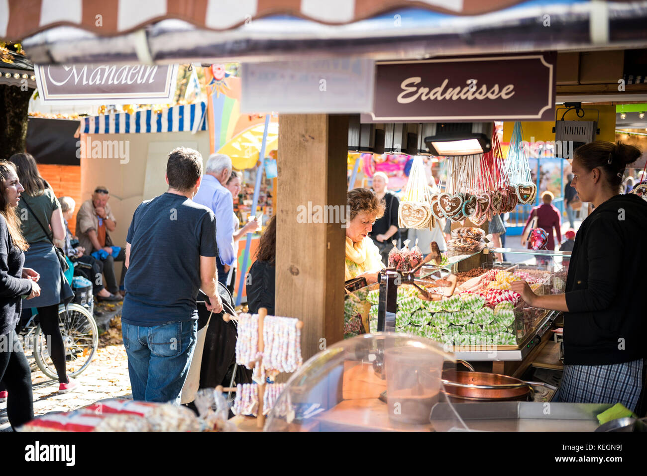 Auer Dult - Traditional Fair at Munich, Bavaria, Germany Stock Photo