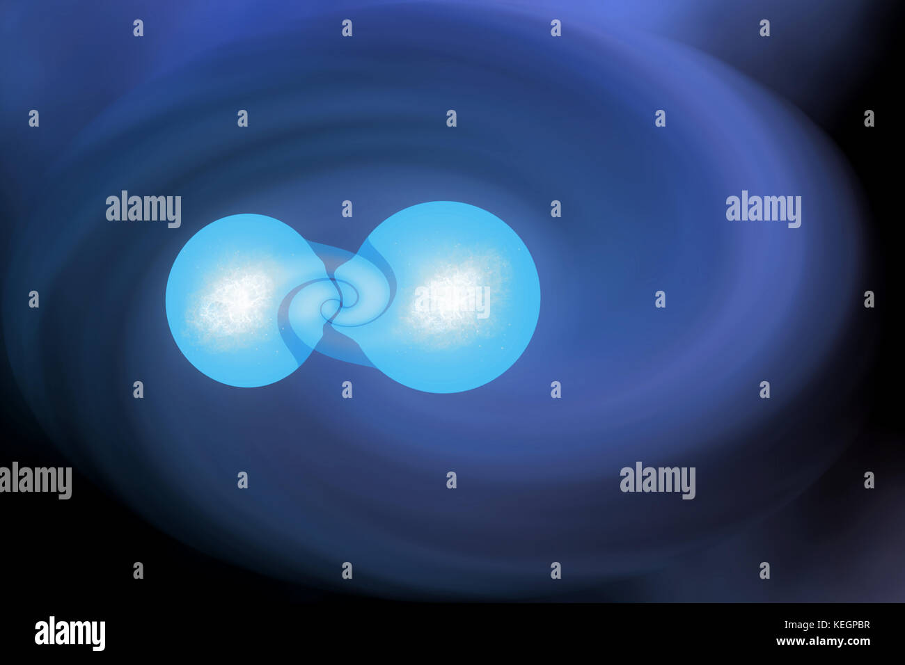 Colliding Neutron Stars Stock Photo