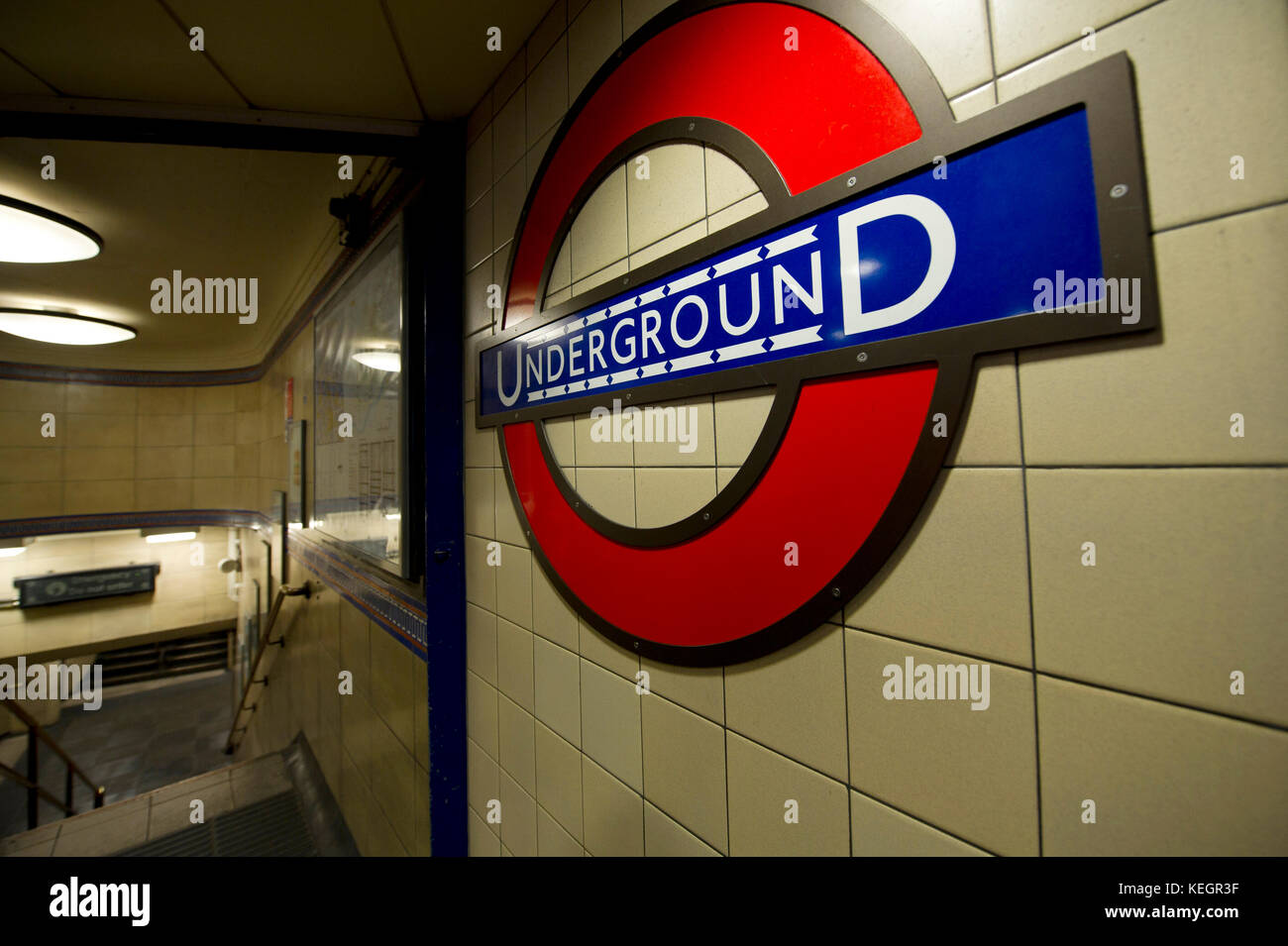 London underground entrance Stock Photo