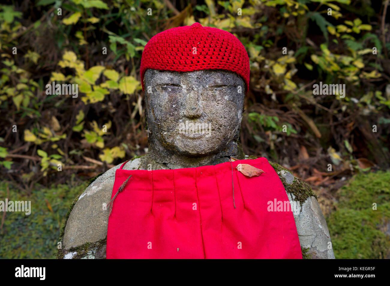 "Face" of Jizo statue in Kanmangafuchi Abyss in Nikko, Japan Stock Photo Alamy
