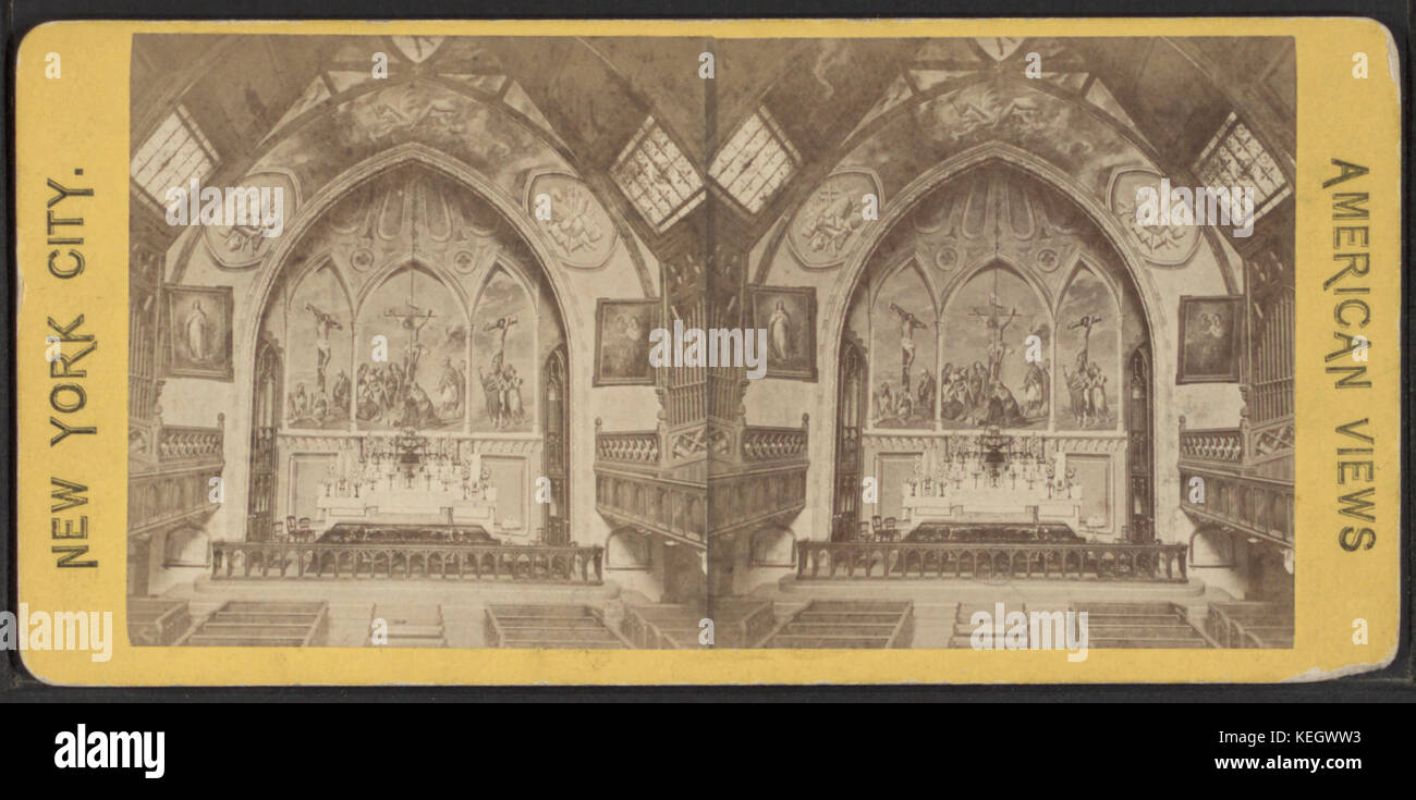 InteriorofSt.MichaelChurch,fromRobertN.Denniscollectionofstereoscopicviews Stock Photo