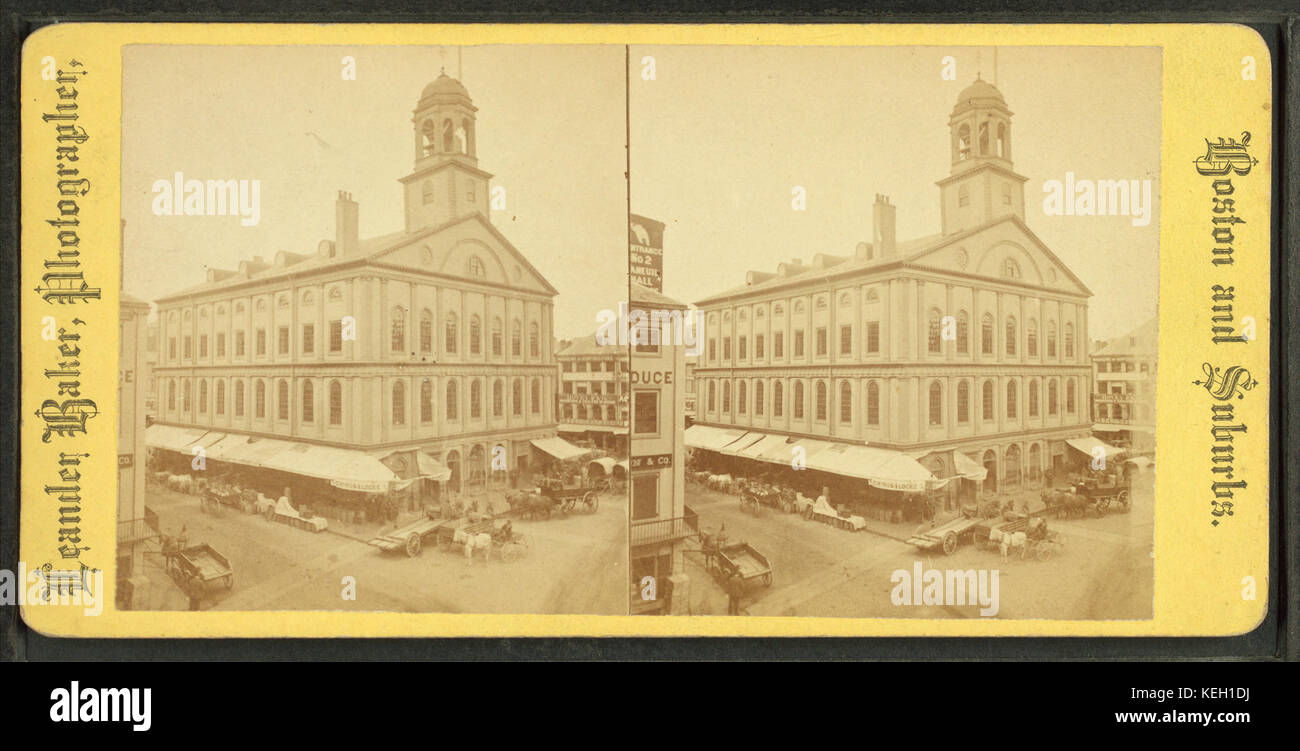 Faneuil Hall, by Leander Baker Stock Photo Alamy